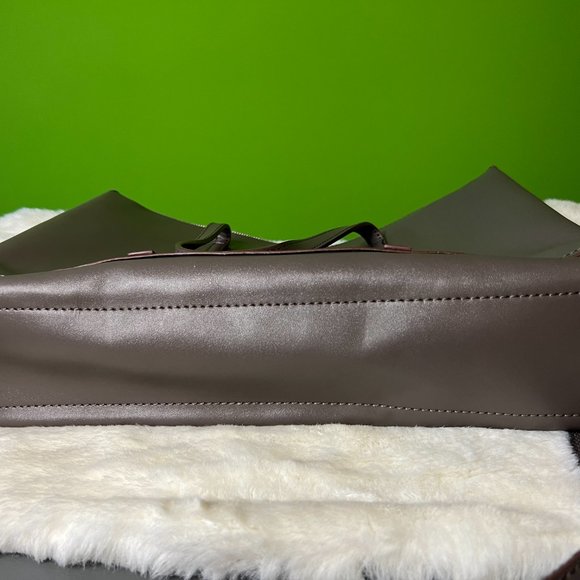 LIGHT BROWN LEATHER BRIEFCASE BY DANIER - Picture 8 of 12